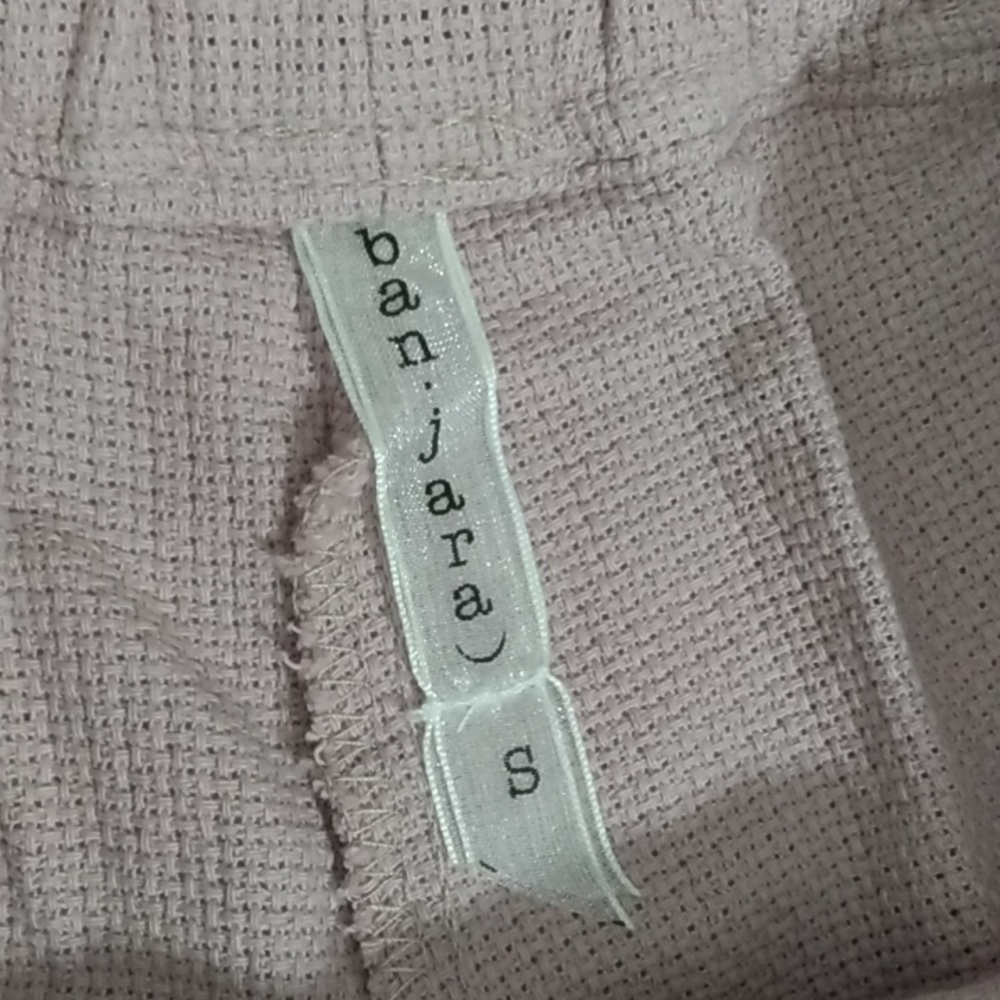 BANJARA ANTHROPOLOGIE  ROSE GOLD TASSELED EDGE DRAWSTRING SHORTS SIZE SMALL NWT - Picture 3 of 6